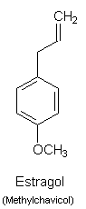 Strukturformel von Estragol