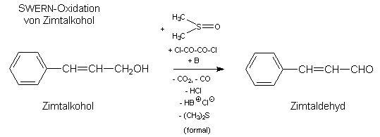 Swern-Oxidation von Zimtalkohol