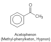 Strukturformel von Acetophenon