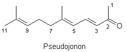Strukturformel von Pseudojonon