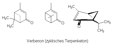 Strukturformelversionen Verbenon