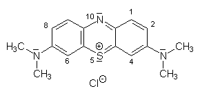 Strukturformel von Methylenblau